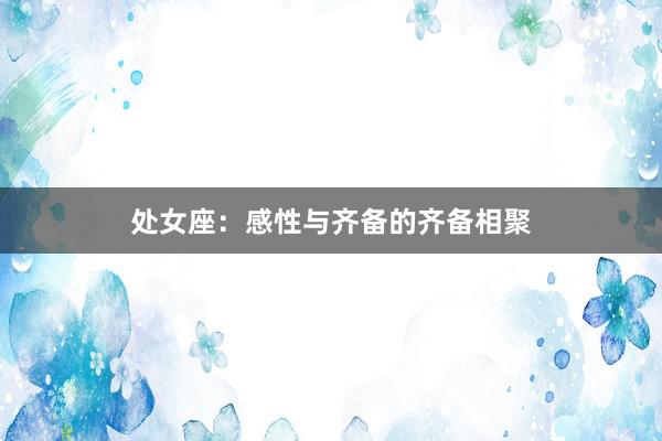 处女座：感性与齐备的齐备相聚